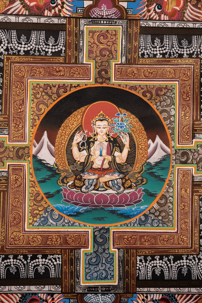 Chengresi Mandala Thangka Painting - Lucky Thanka