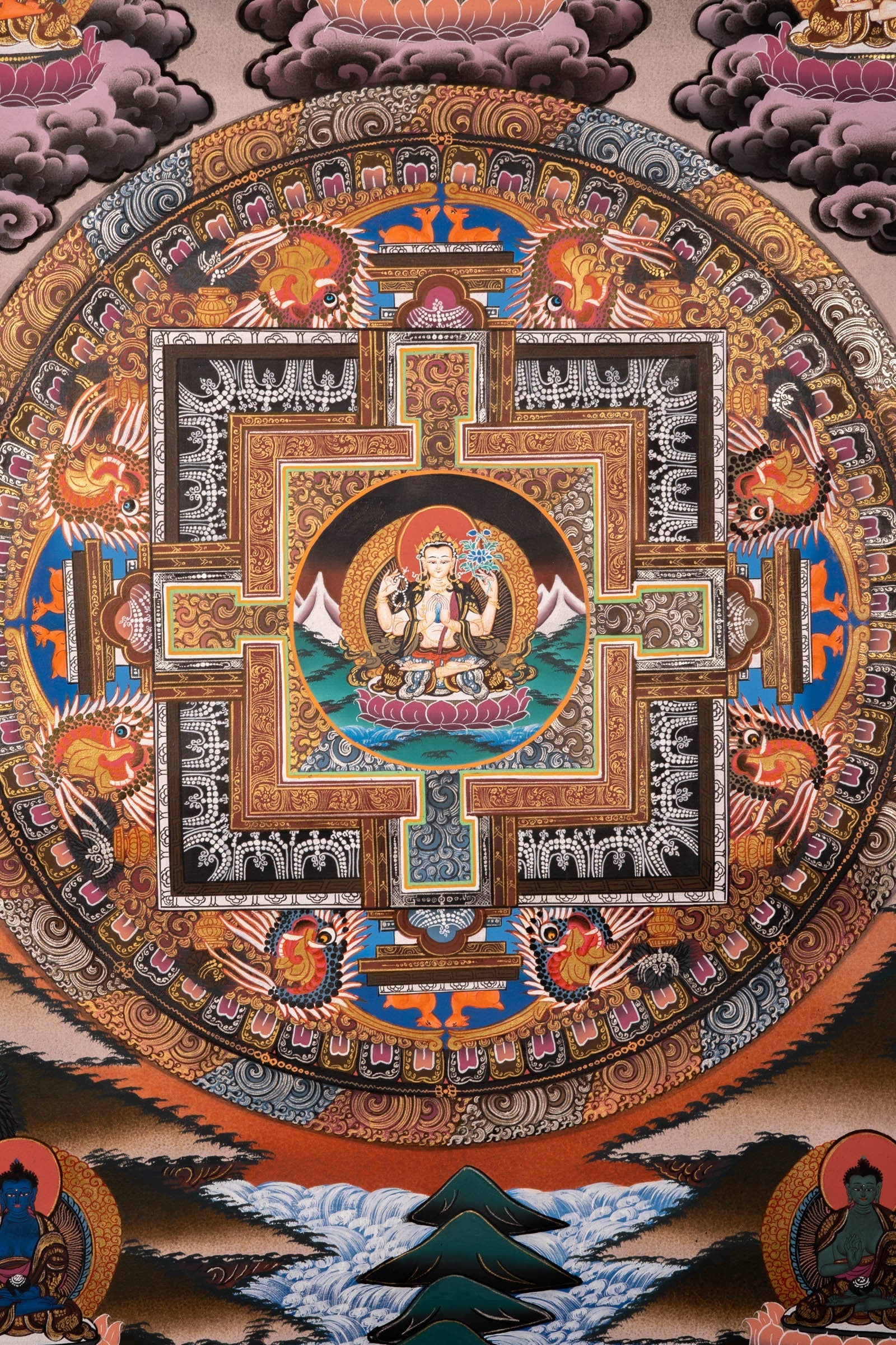 Chengresi Mandala Thangka Painting - Lucky Thanka