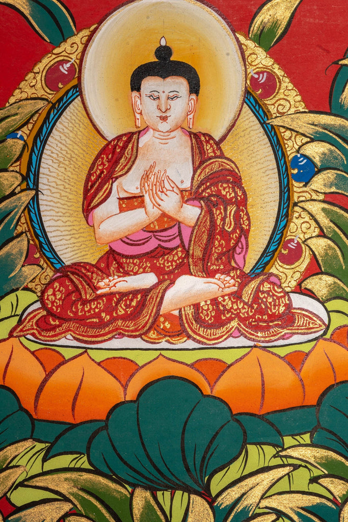 Painting - Medicine Buddha Thangka Painting - Lucky Thanka