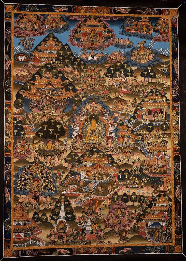 Buddha Enlightenment Thangka - Lucky Thanka