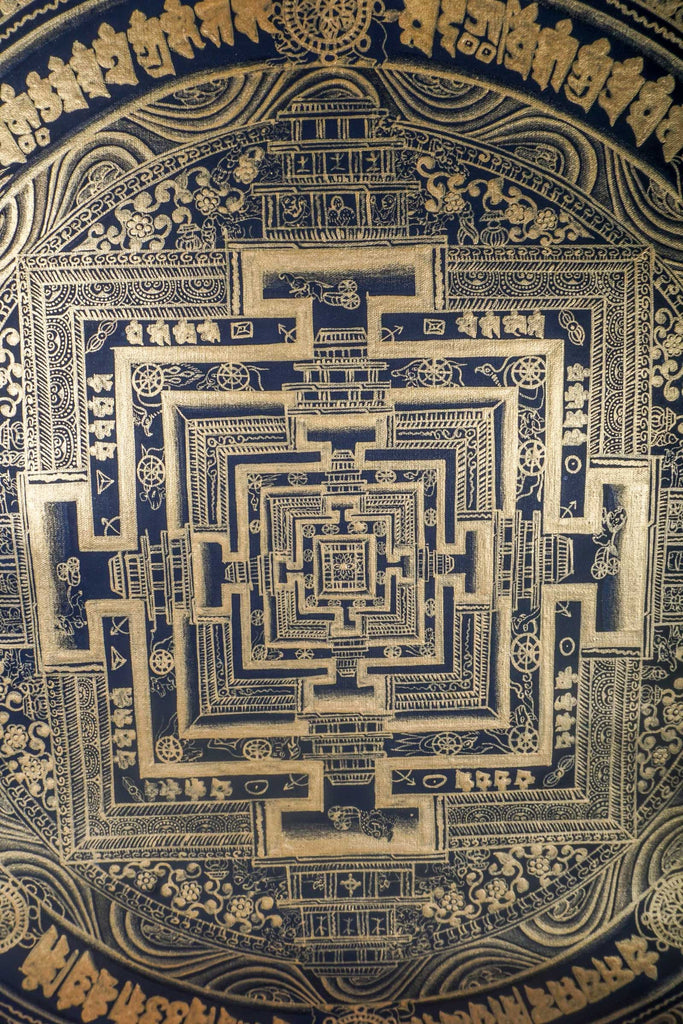Wall hanging Kalchakra Mandala Thangka Art - Lucky Thanka