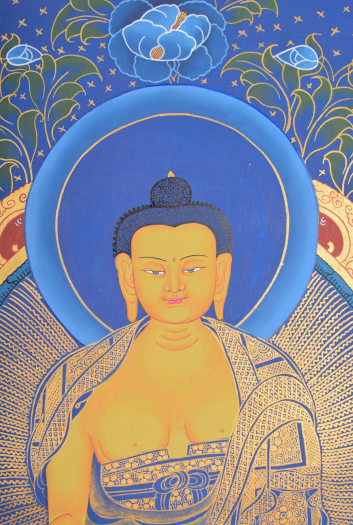 Handmade Thangka Art of Shakyamuni Buddha - Lucky Thanka