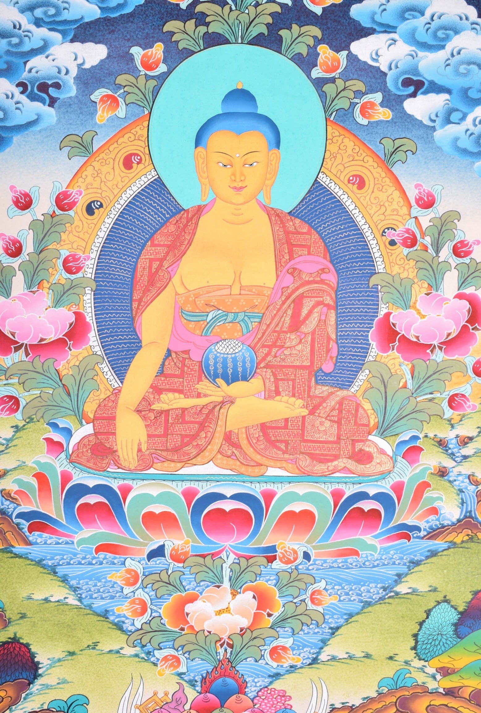 Shakyamuni Buddha Thangka - Lucky Thanka