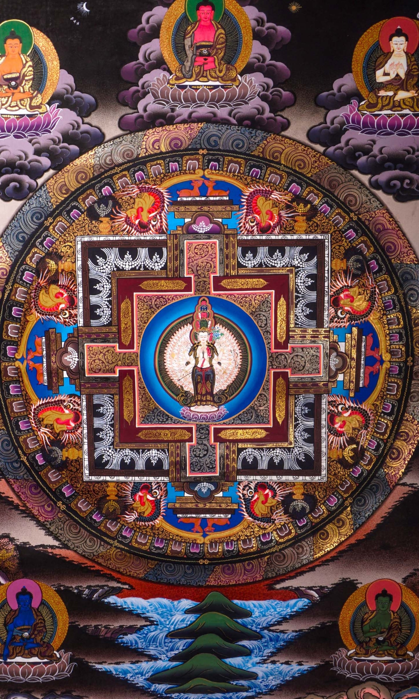 1000 arm Avalokiteshvara Mandala - Lucky Thanka