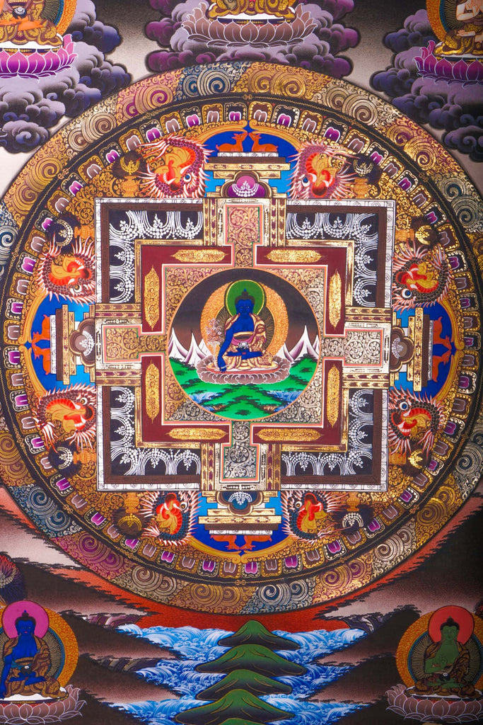 Medicine Buddha Mandala - Lucky Thanka