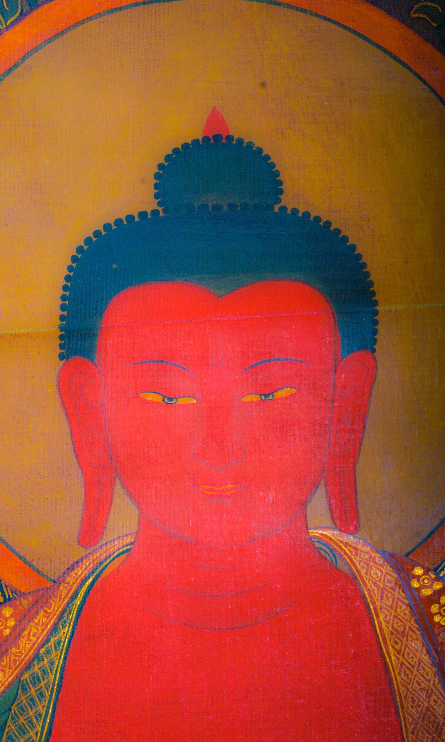Antique Amitabha Buddha - Lucky Thanka