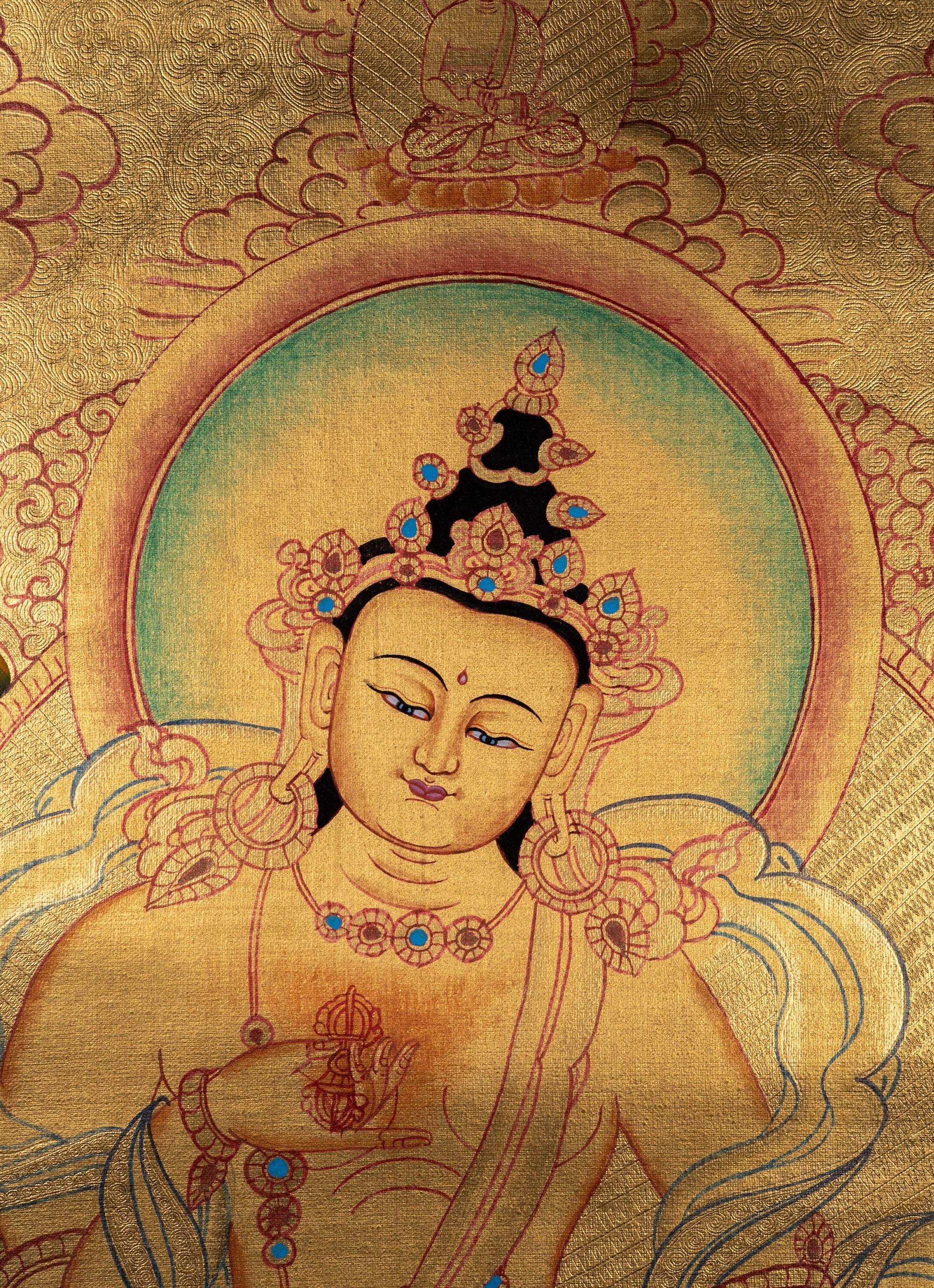 Vajrasattva Tibetan Thangka Art - Lucky Thanka