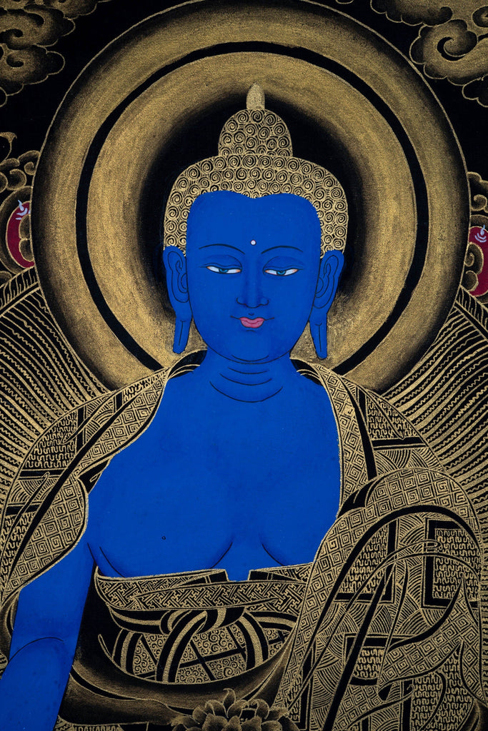 Medicine Buddha Painting on canvas - Lucky Thanka