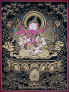 Vajrasattva Shakti , The Great Purifier - Genuine Thangka Painting - Lucky Thanka