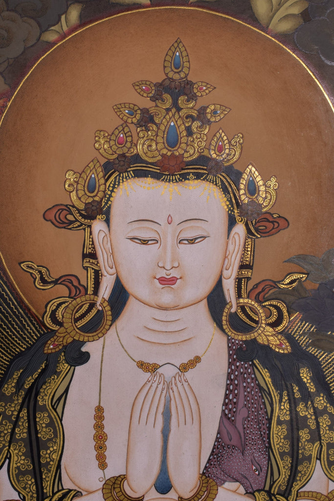 Chenrezig Tibetan Hand Painting Thangka - Lucky Thanka