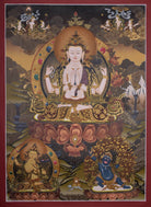 Chenrezig Tibetan Hand Painting Thangka - Lucky Thanka