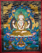 Chengresi Thangka Painting - Lucky Thanka