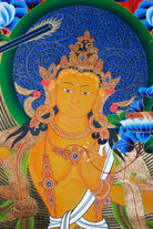 Sword of Wisdom - Manjushri Thangka Painting - Lucky Thanka