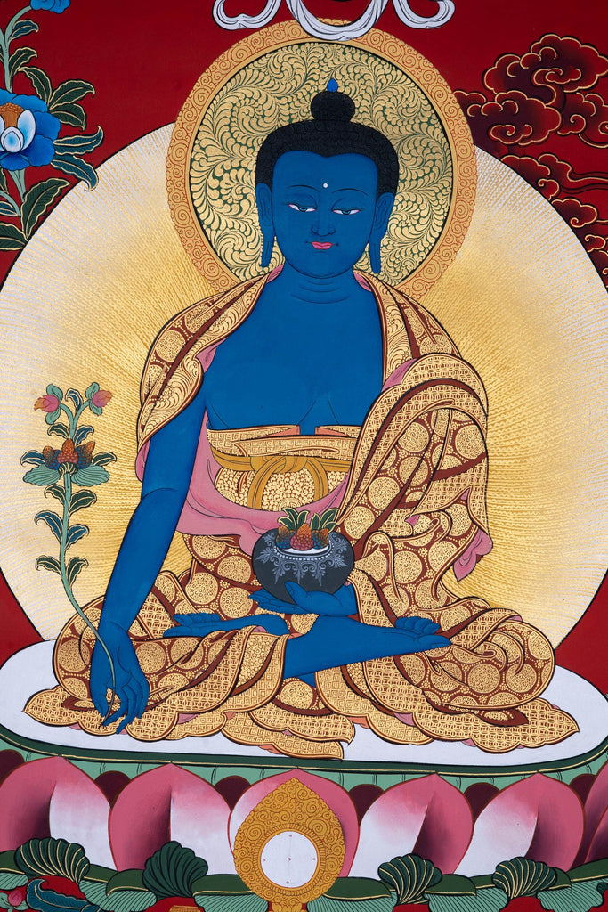 Bhaisajyaguru Medicine Buddha thangka - Lucky Thanka