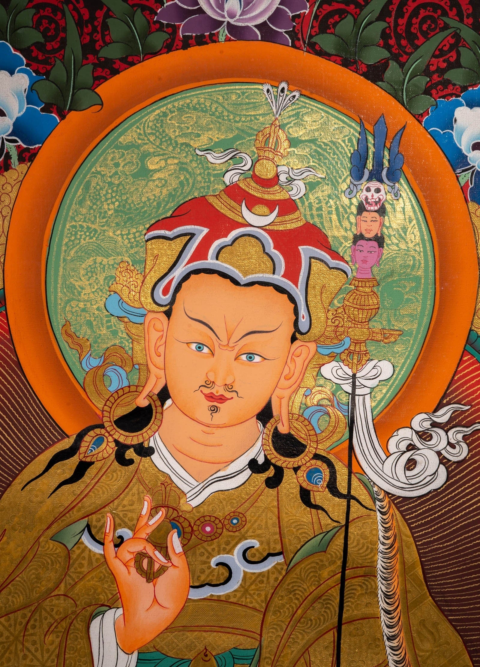 Master Padmasambhava Thangka Painting - Lucky Thanka