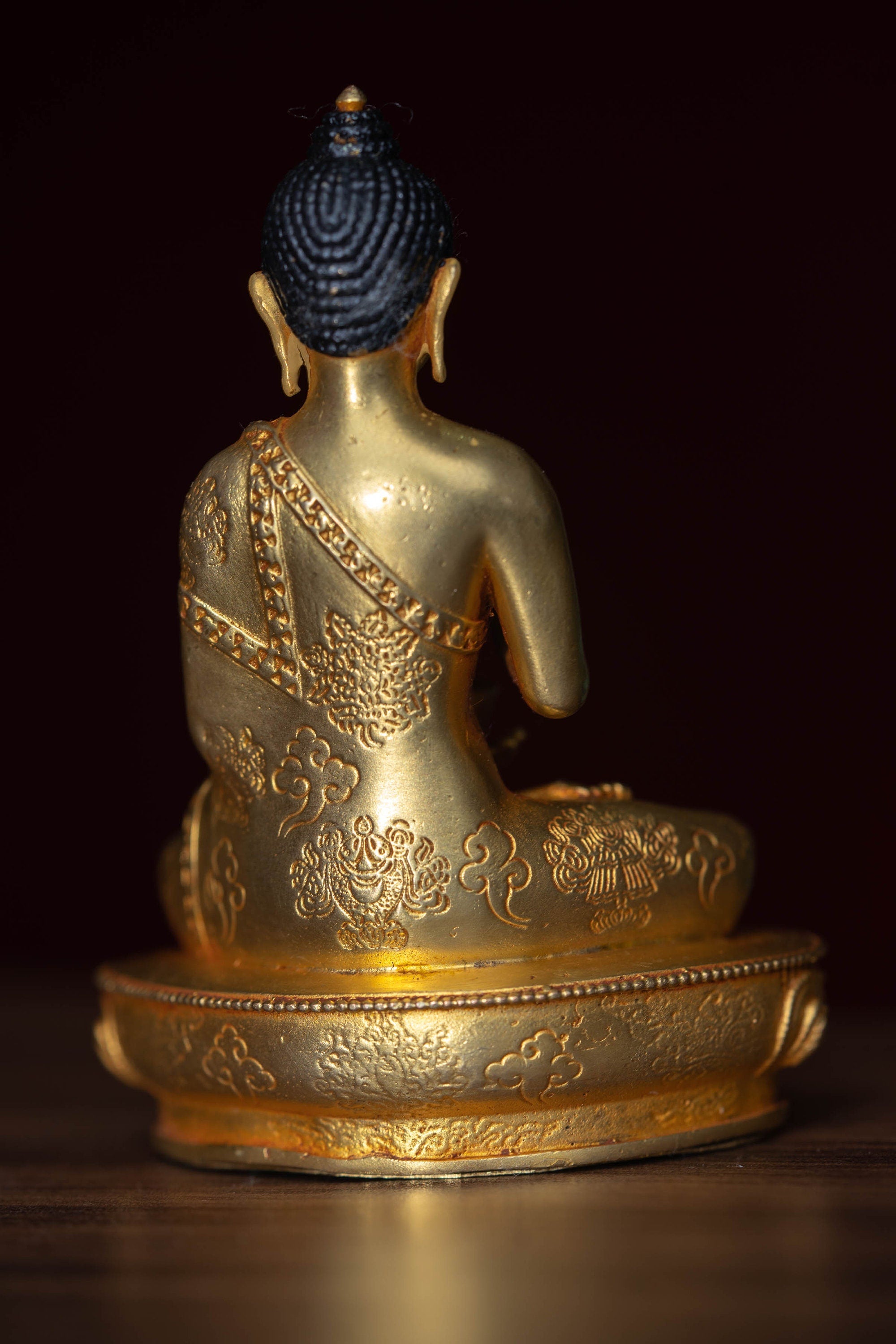 Ratnasambava Buddha Statue Gold Gilt - Lucky Thanka