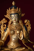 White Tara Gold Plated Statue - Lucky Thanka
