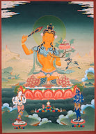 Genuine Hand Arts from Nepal - Manjushri Thangka - Lucky Thanka