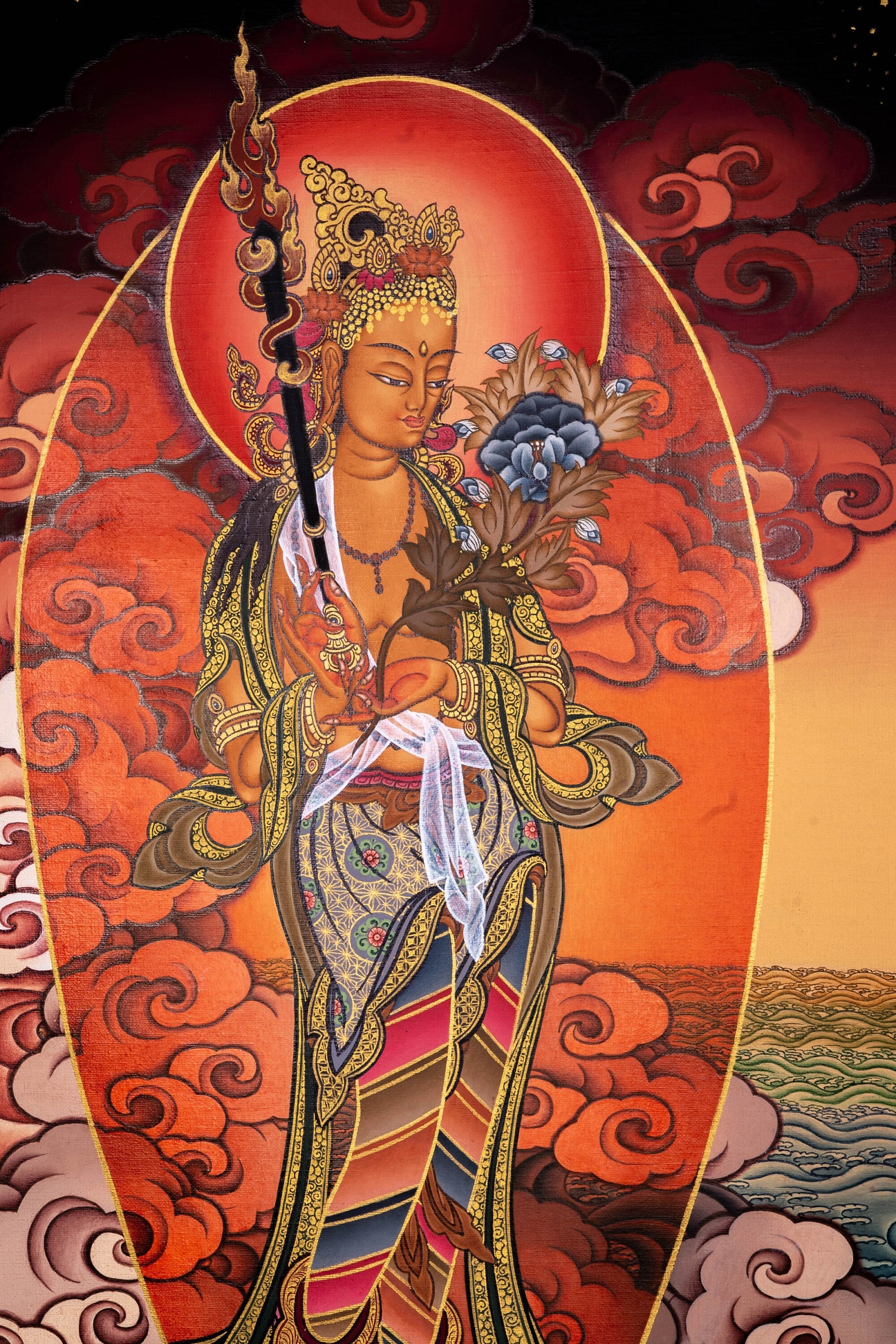 White Tara Bodhisattva Painting | Free Shipping - Lucky Thanka