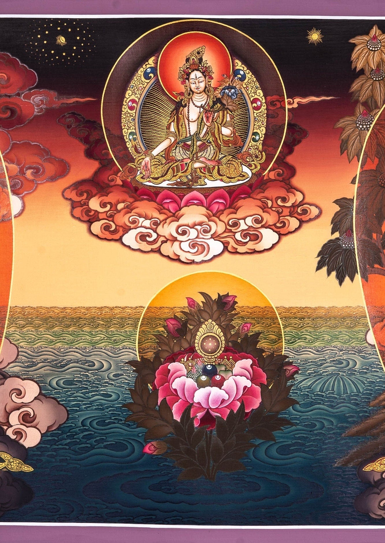 White Tara Bodhisattva Painting | Free Shipping - Lucky Thanka