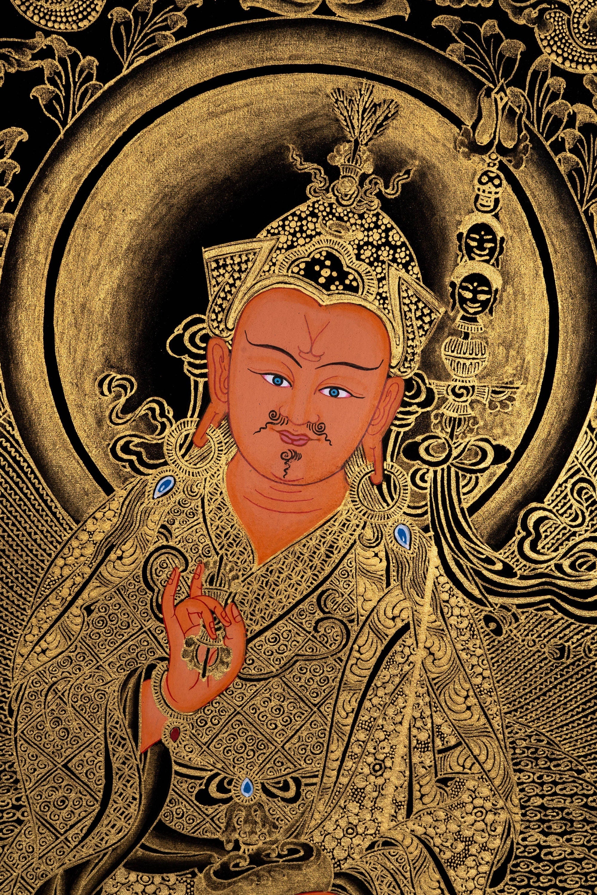 Guru Padmasambhava Thangka Art - Lucky Thanka