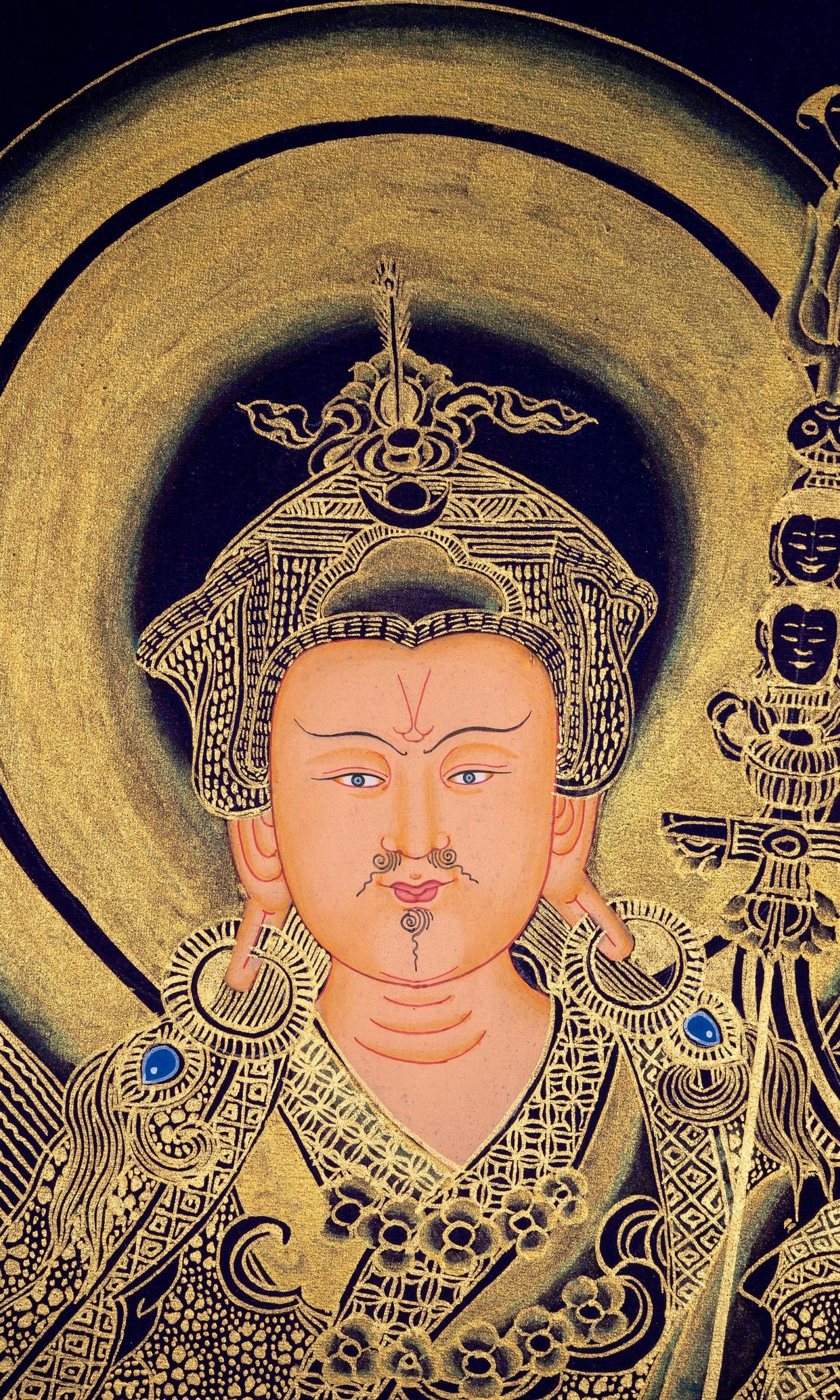 Guru Thangka Painting - Guru Padmasambhava - Lucky Thanka