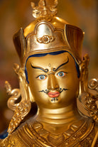 Gold Plated Handmade Guru Padmasambhava Statue - Lucky Thanka