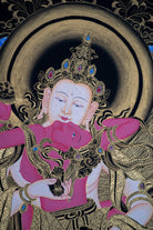 Vajrasattva Shakti , The Great Purifier - Genuine Thangka Painting - Lucky Thanka