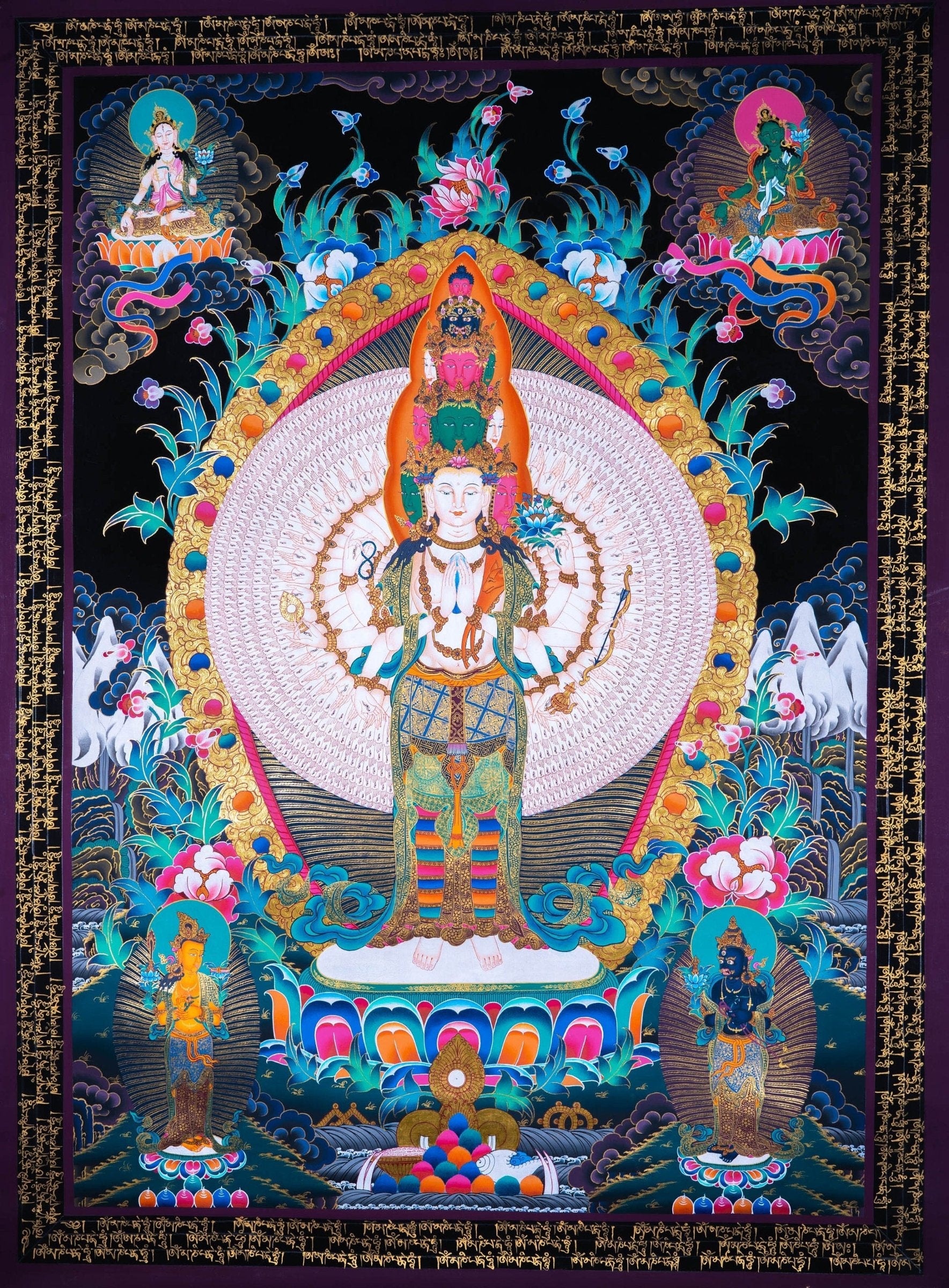 1000 Arm Avalokiteshvara - Lucky Thanka