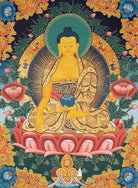 Premium Quality Thangka Painting - Shakyamuni Buddha - Lucky Thanka