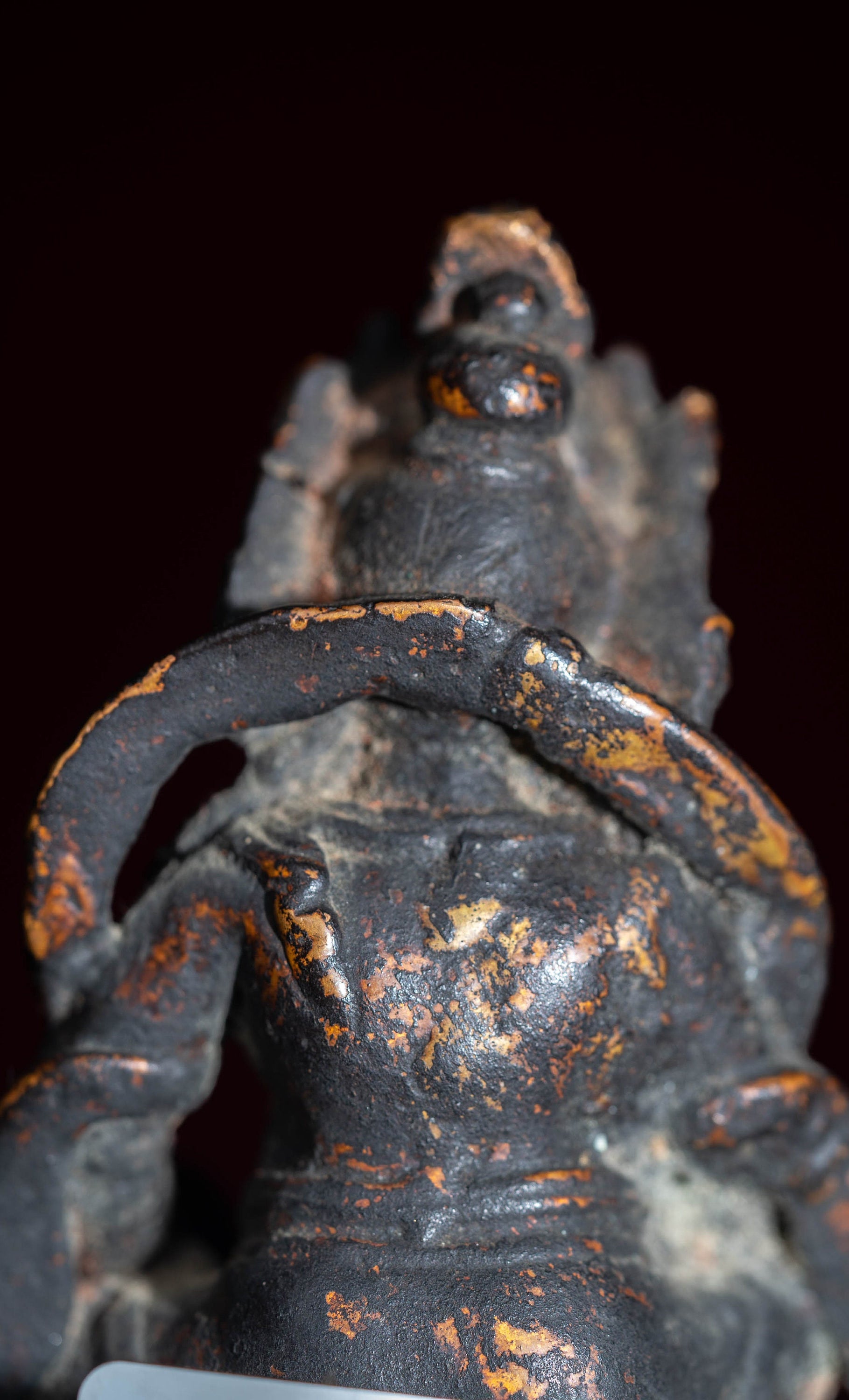 Copper Oxidised Zambala Statue - Lucky Thanka