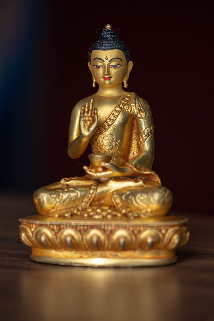 Ratnasambava Buddha Statue Gold Gilt - Lucky Thanka