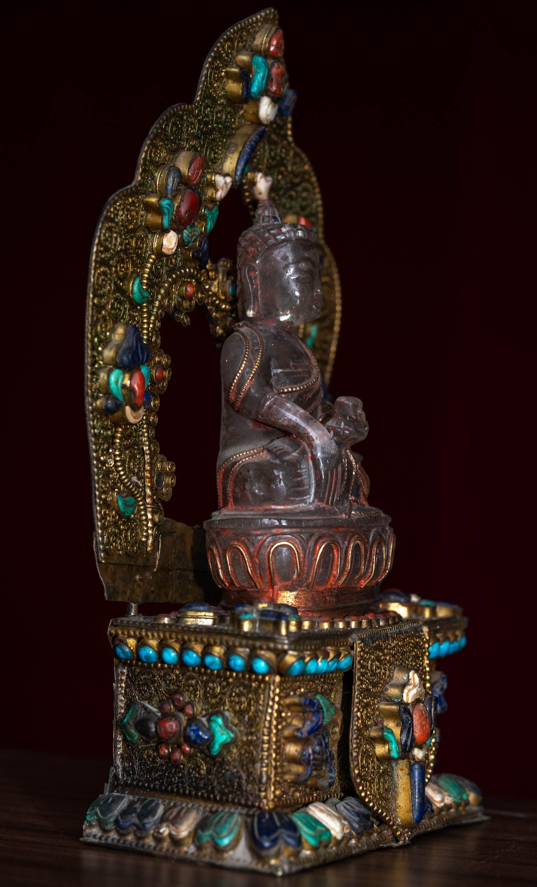Crystal Shakyamuni Buddha statue - Lucky Thanka