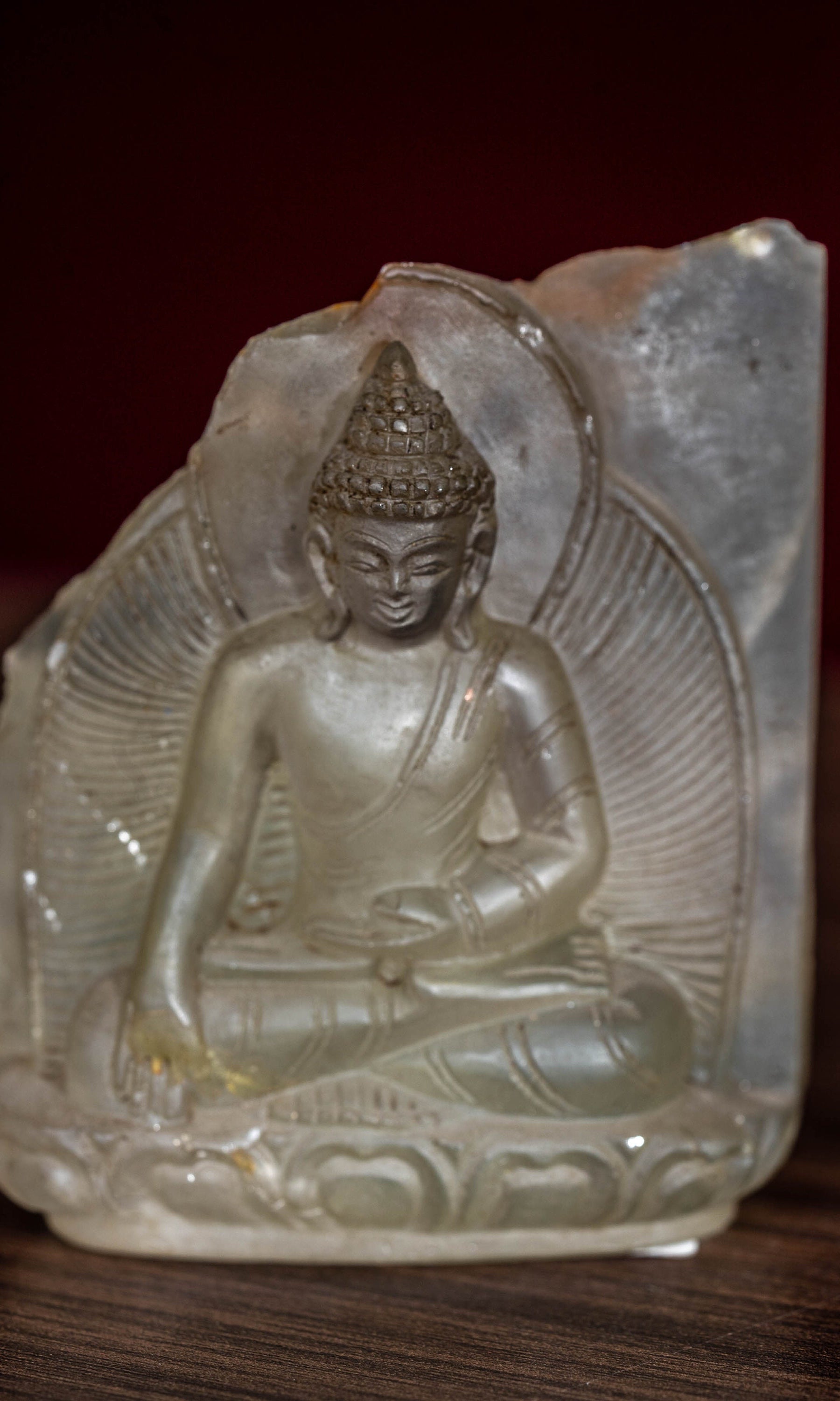 Shakyamuni Buddha Crystal Statue - Lucky Thanka