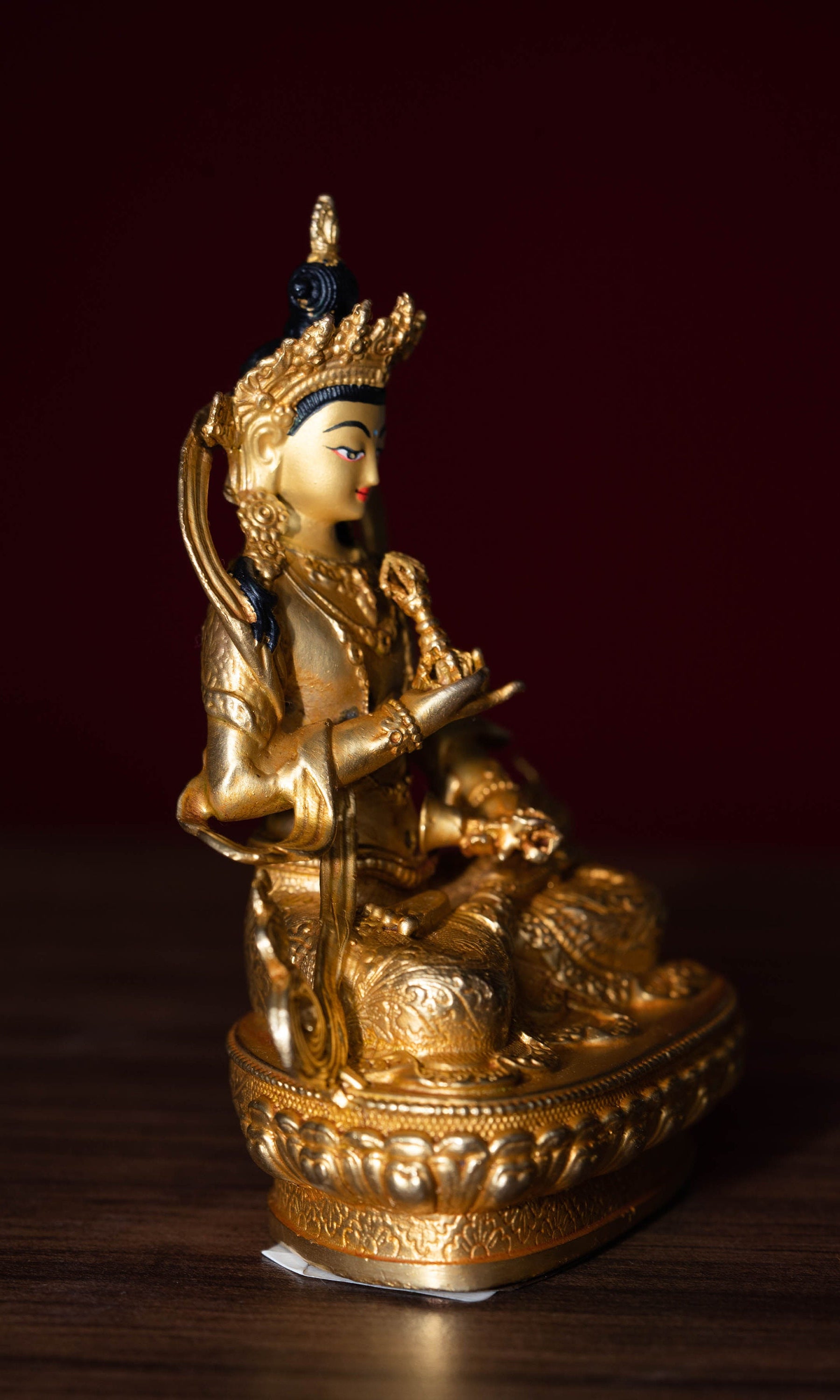 Vajrasattva Gold Plated Statue - Lucky Thanka