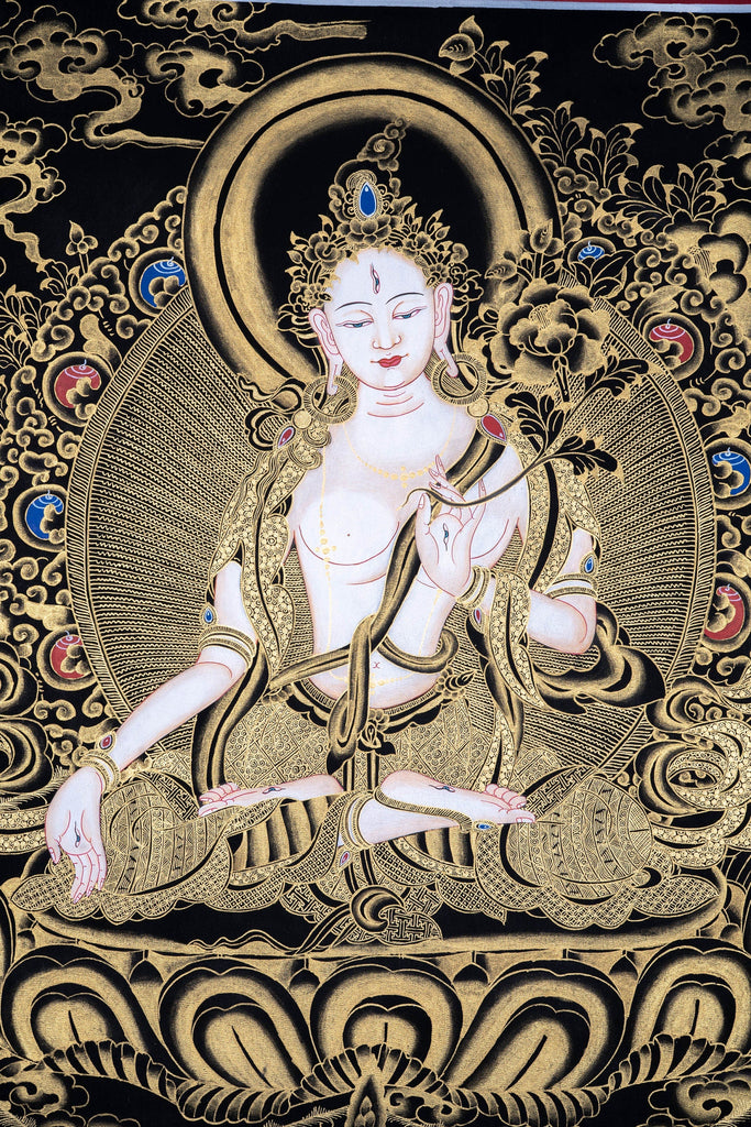 Painting of White Tara Thangka - Lucky Thanka