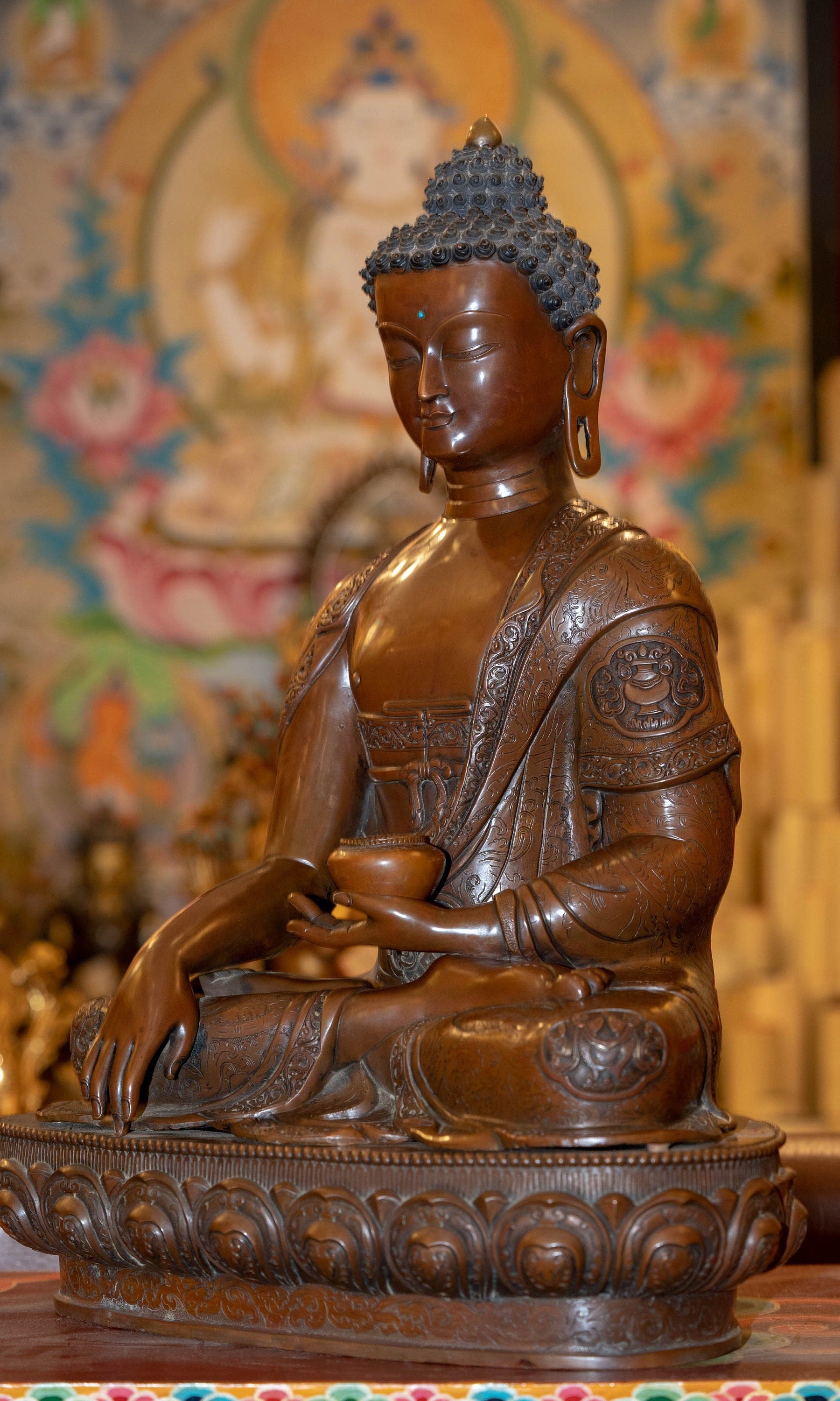 Handcrafted Copper Shakyamuni Buddha Statue - Lucky Thanka