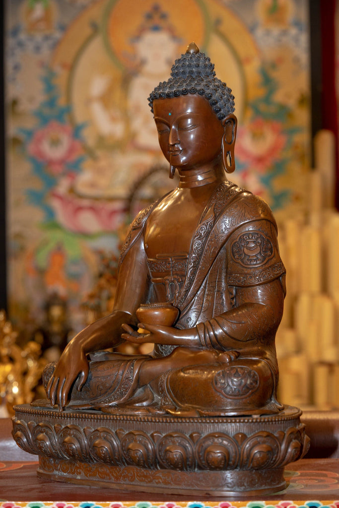 Handcrafted Copper Shakyamuni Buddha Statue - Lucky Thanka