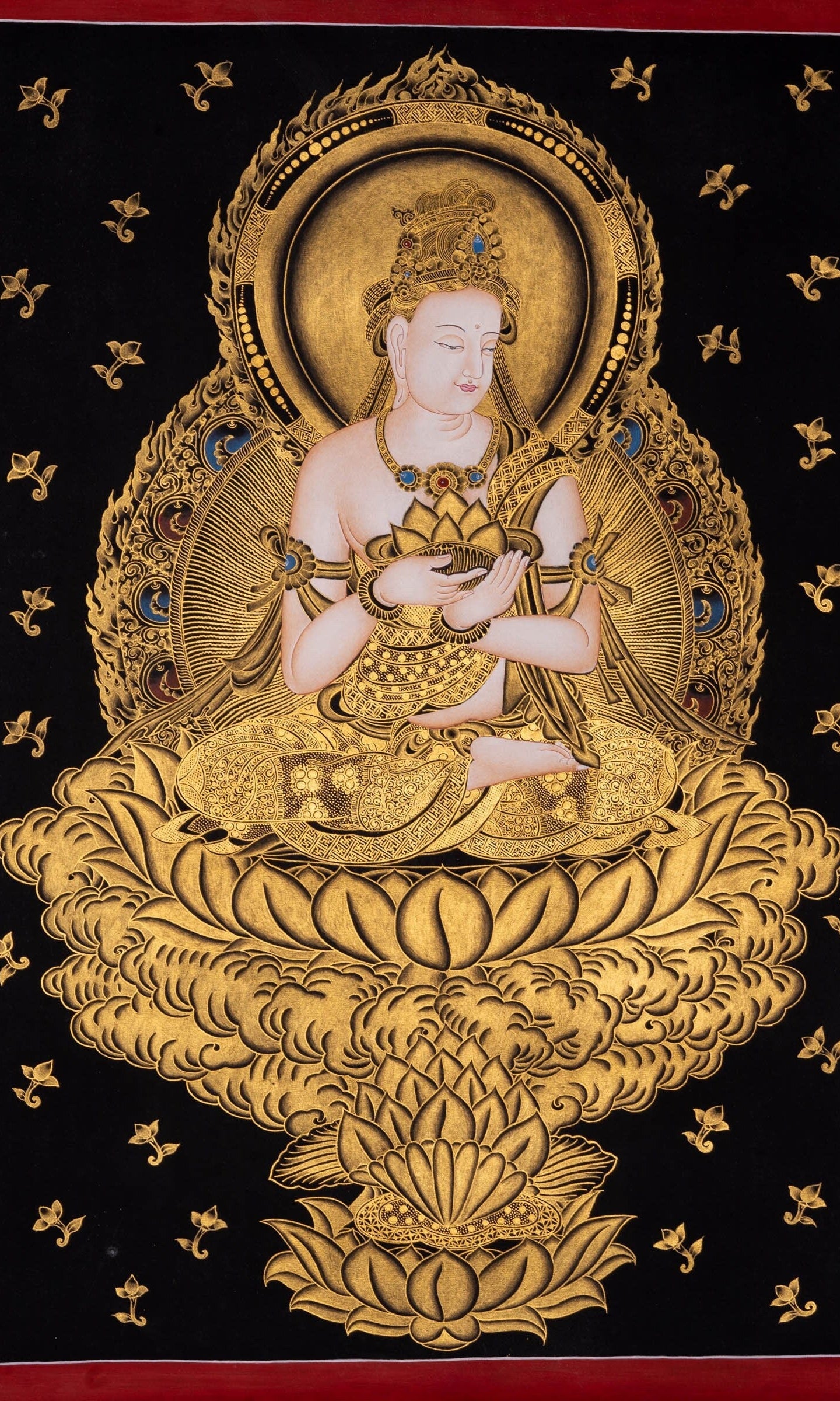 Japanese Buddha Hand painted thangka - Lucky Thanka