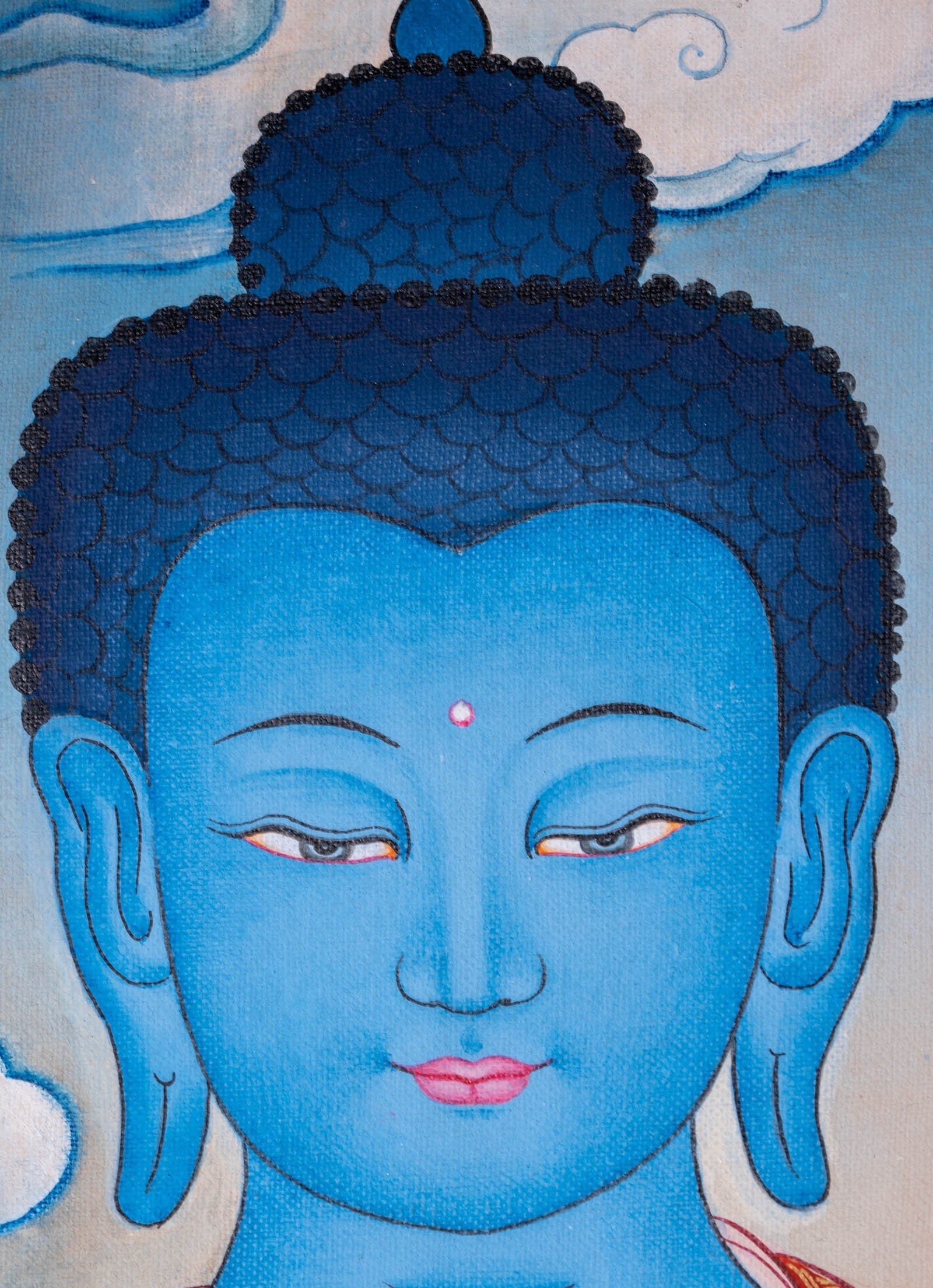 Medicine Buddha Tibetan Thangka Painting - Lucky Thanka