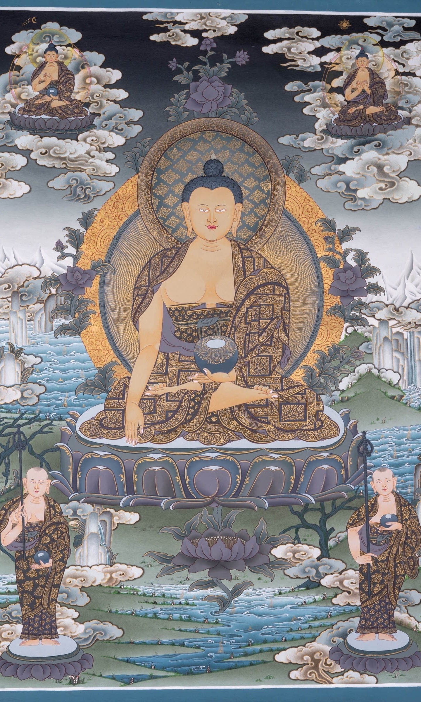 Shakyamuni Buddha thangka painting - Lucky Thanka