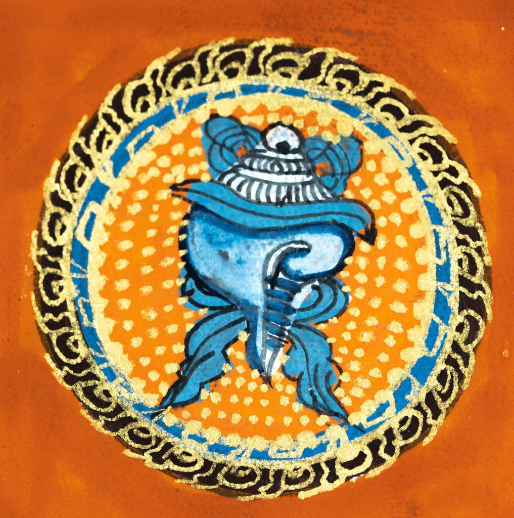 Conch Shell Mandala Ghau Thangka - Lucky Thanka