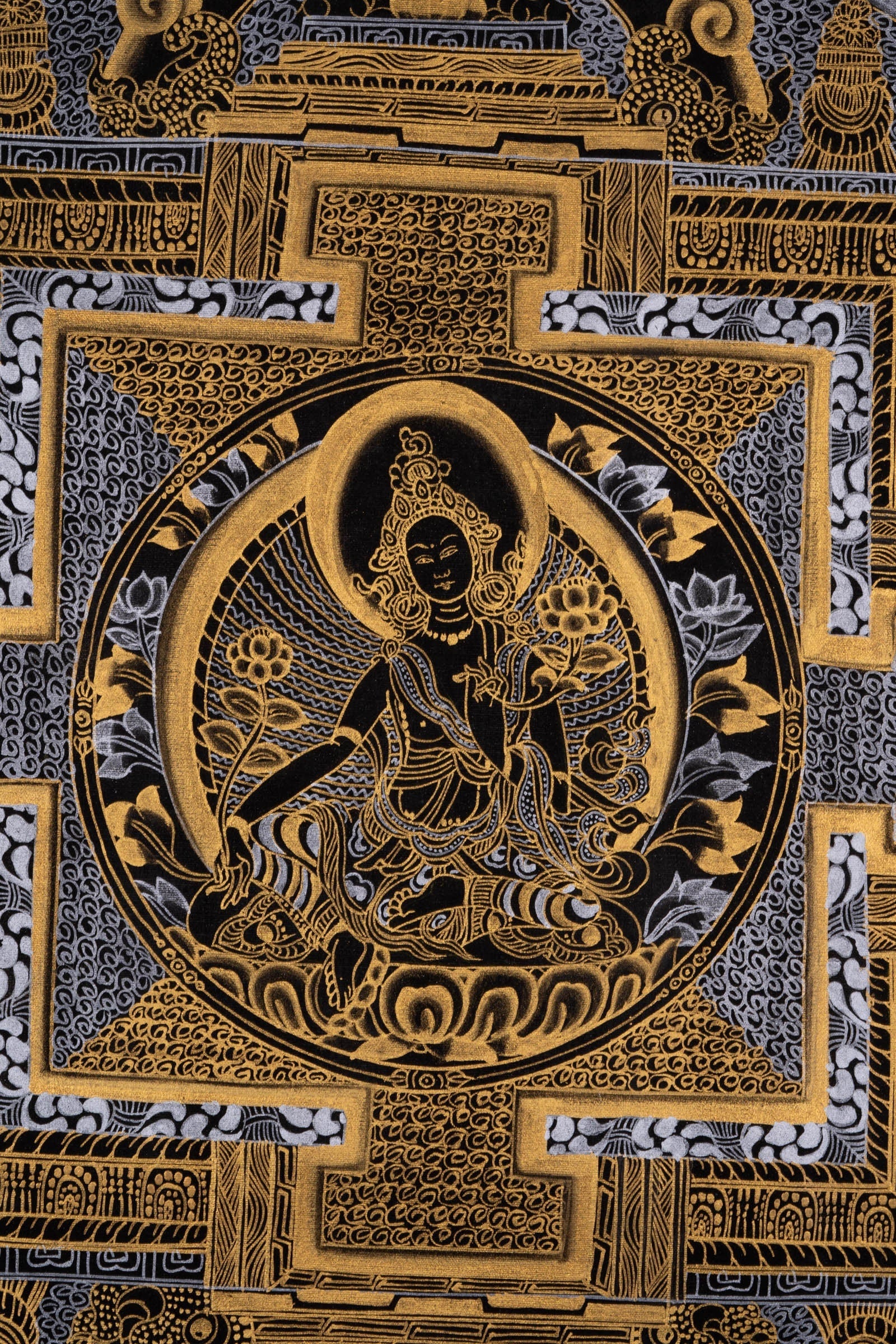 Green Tara Mandala Thangka painting - Lucky Thanka