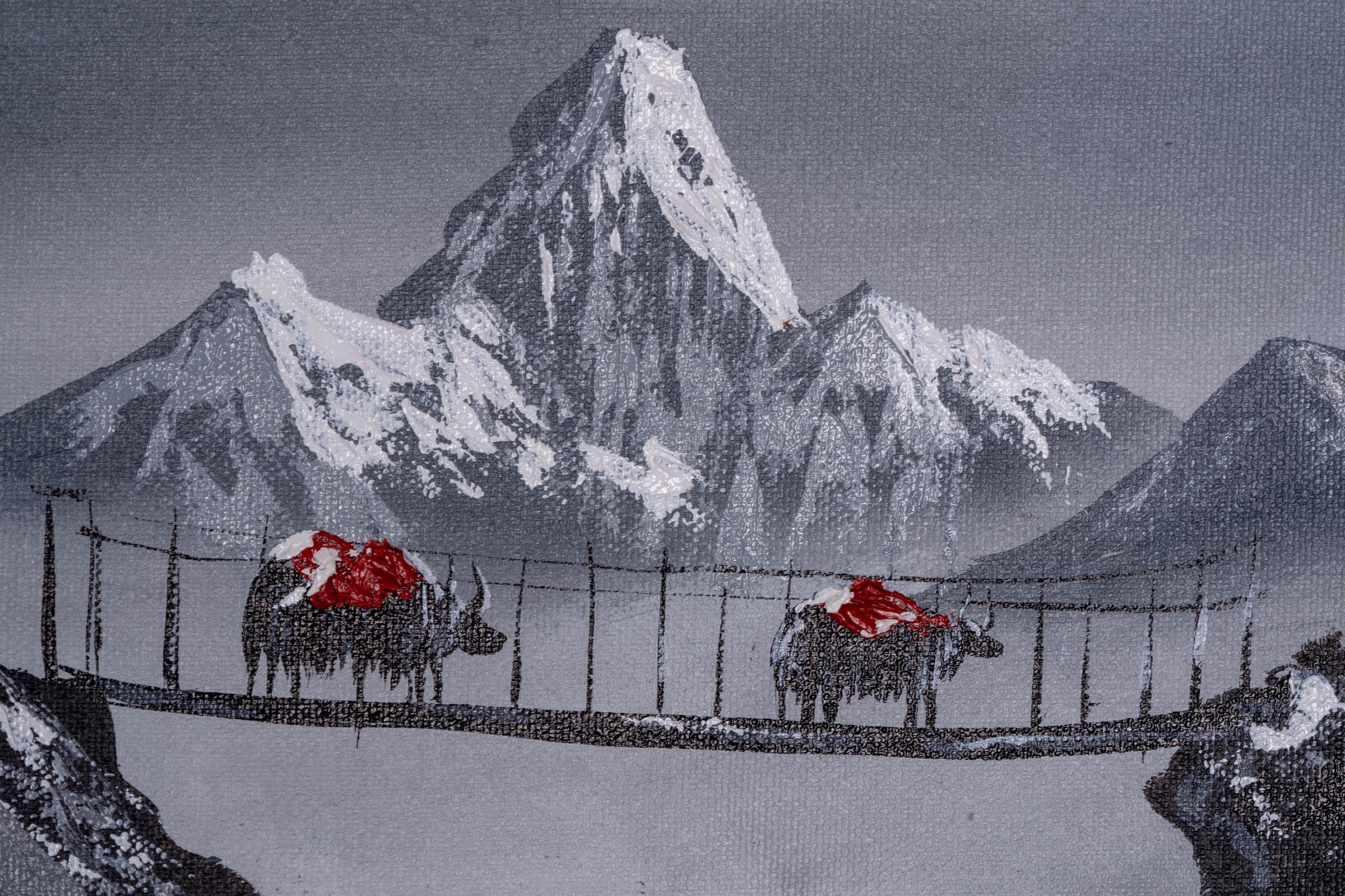 Everest with Ama Dablam - Oil Painting - Lucky Thanka