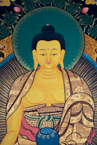 Premium Quality Thangka Painting - Shakyamuni Buddha - Lucky Thanka