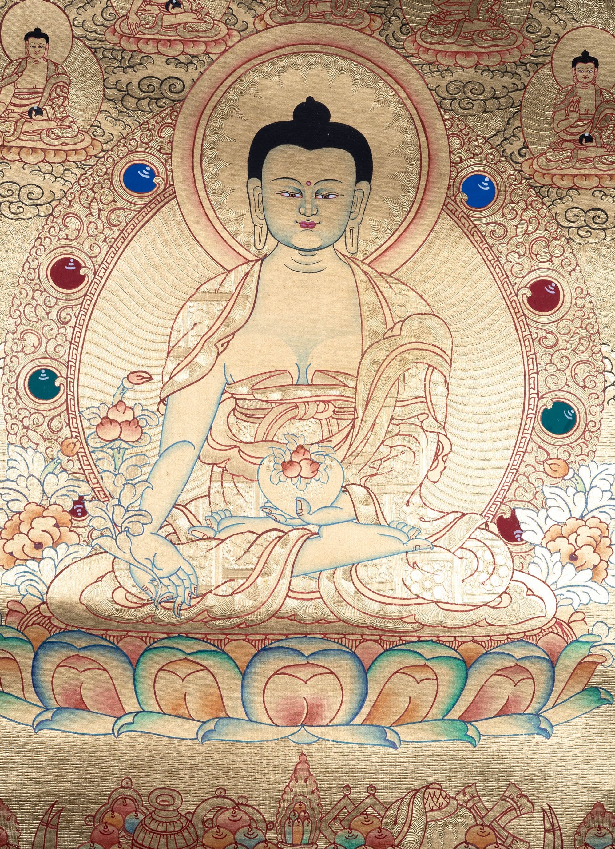Medicine Buddha Lyap Thangka - Lucky Thanka