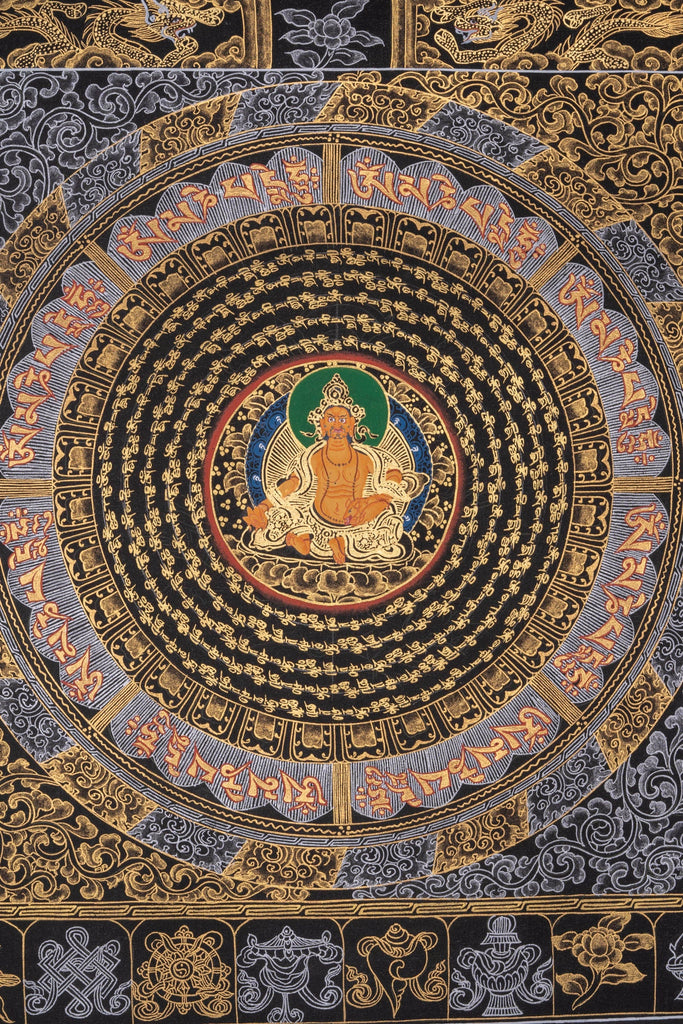 Kuber Mantra Mandala Thangka Painting - Lucky Thanka