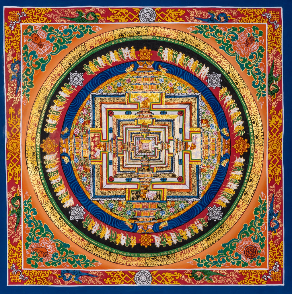 Tibetan Kalachakra Mandala Wall Painting – Lucky Thanka