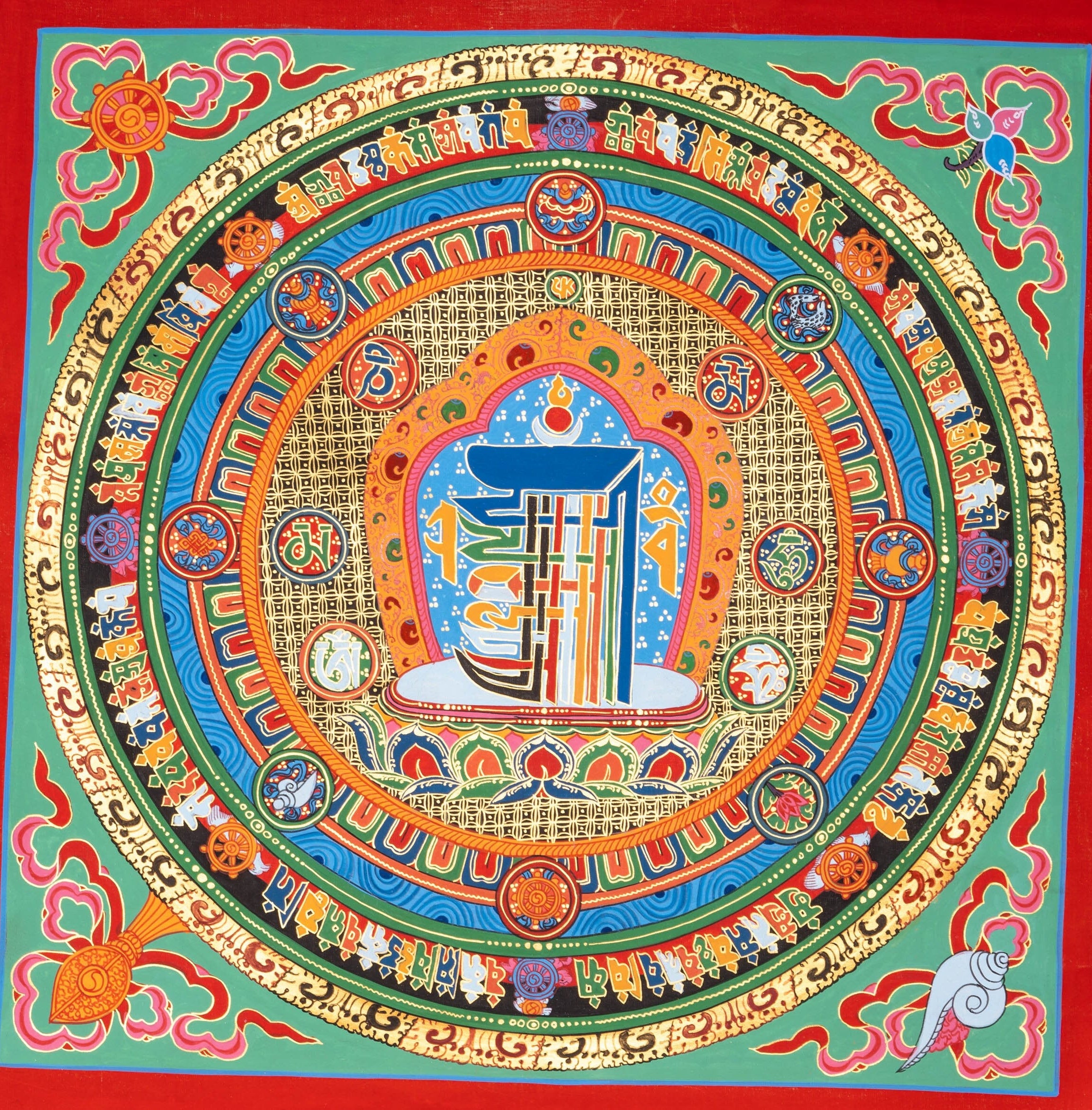 Thangka Painting of Kalchakra Mandala - Lucky Thanka