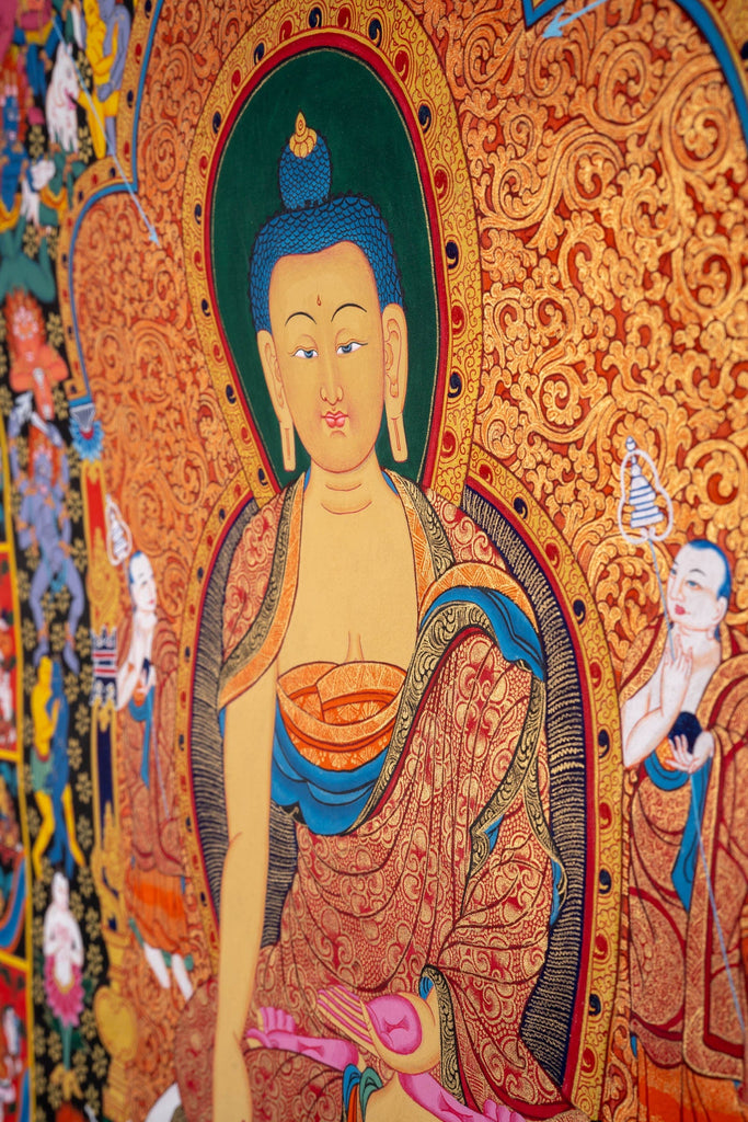 Newari Buddha Thangka Art - Lucky Thanka